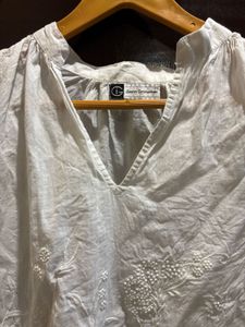 White Embroidered Top