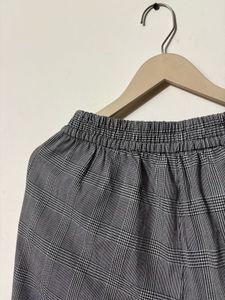 H&amp;M Women&#39;s Grey Check Paperbag Trousers