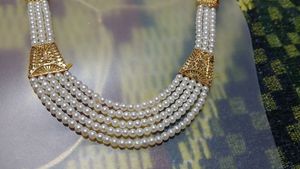 GOLD PLATED Pearl Necklace&amp;Earring Set(brand new)