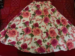 Floral Print Skirt