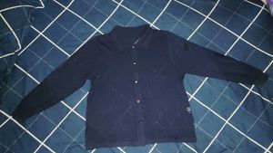 Navy Blue Knit Cardigan