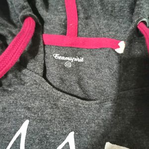 Grey Crop Top Hoodie For Women