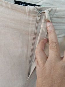 Women Beige Cropped Trousers