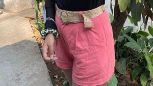 Pink High Waisted Shorts
