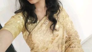 Elegant Gold Saree