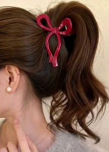 Bow Hair Clips - Set of 6