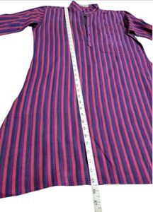 Khadi Striped Purple Kurta
