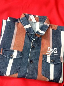 Striped D&G Shirt For 10 To 11 Year Old Boy (28)