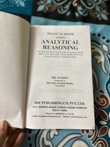 Analytical Reasoning By MK Pandey