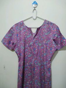 Pink Floral Mango Print Kurta Pajama Dupatta White