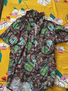 Patterned Short Sleeve Shirt