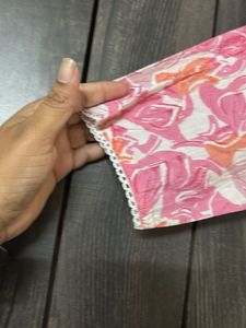 Pink Floral Kurta Set