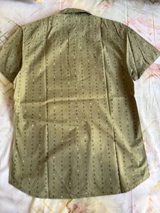 Olive Green Patterned Shirt
