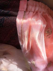 Neted Peach Kurta Set