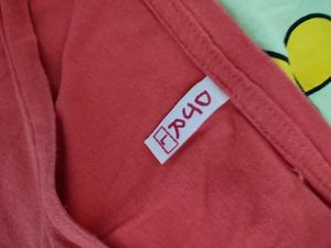 Red Coloured Crop Top