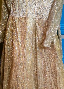 Golden Sequin Ethnic Gown