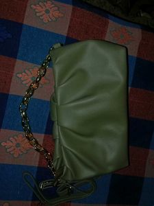 Olive Green Chain Strap Purse