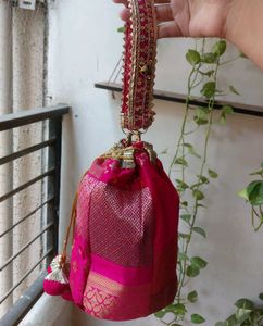 Elegant Pink Potli Pouch