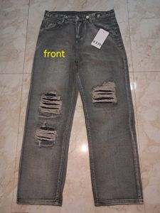 Distressed Grey Denim Jeans