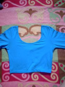 Blue Crop Top
