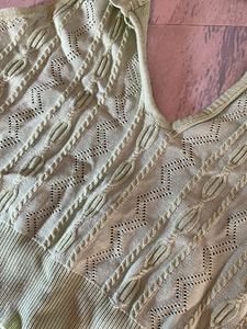 Green Knit Halter Top