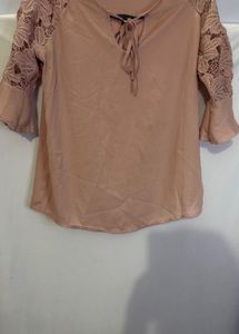 Blouse with Lace Sleeves