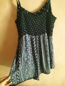 Black &amp; White Boho Print Playsuit