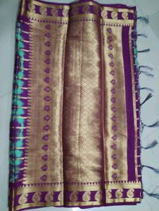 Elegant Tie-Dye Banarasi Silk Saree