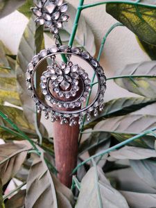 White Kundan Chand Baliyan