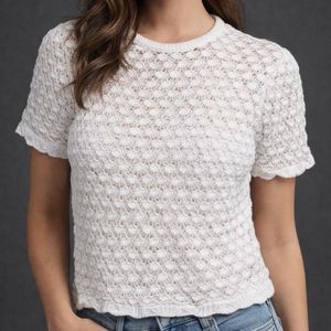 White Crochet Top from Zudio