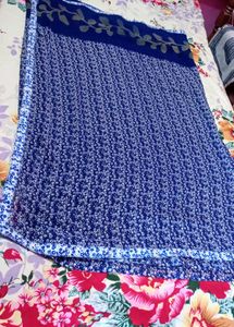 Blue Floral Saree