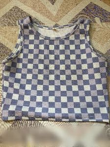 Checkered Crop Top