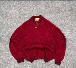 Burgundy Velvet Bomber Jacket