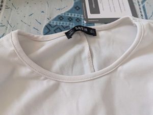 White Peplum top