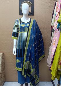 Suit Kurti Set With Pants &amp; Dupatta