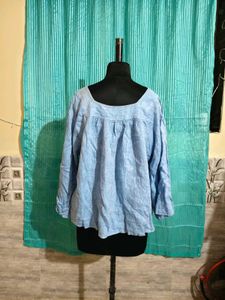 XXL 🎁Buy 2 Get 1 Free🎁Blue Square Neck Top
