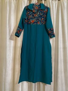 Beautiful Peacock Green Kurta 🤌
