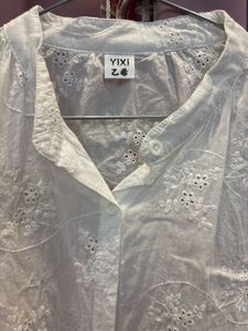 White Embroidered Top