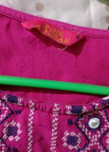 Pink Embroidered Top