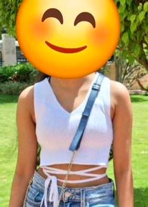Zara Knit Crop Top White S