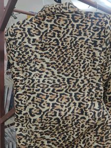 Leopard Print Button-Down Shirt