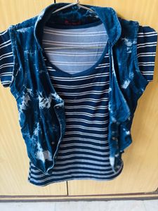 Tie-Dye Denim Vest
