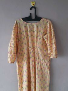 Floral Print Maxi Dress(bust 42,length 50.5)
