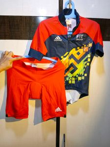 Adidas Cycling Shorts And Jersey Set