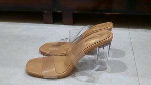 Shoetopia Nude Transparent Heels New