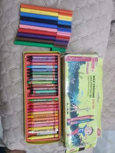 Sketch Pen And Crayons