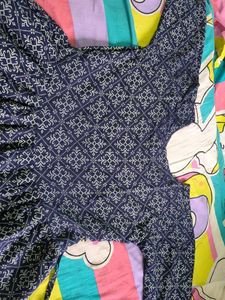 Navy Patterned Dress