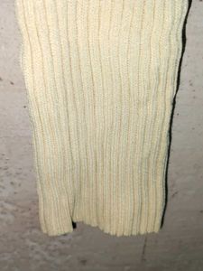 Trendy Winter Fashion Cardigan Top Ribbed Yellow