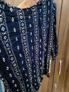 Navy Boho Blouse