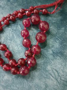 Red Agate Beaded Necklace